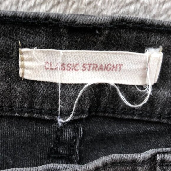 Levi's Womens Jeans Size 12 Classic Straight Black Denim Casual Ankle Pockets - Picture 8 of 15